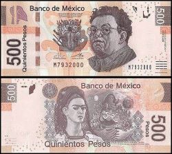 frida and diego faces in pesos