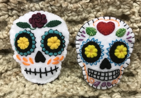 felt sugar skulls