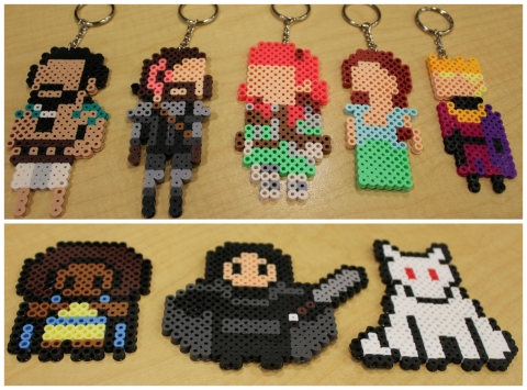 Game of Thrones characters and keychains