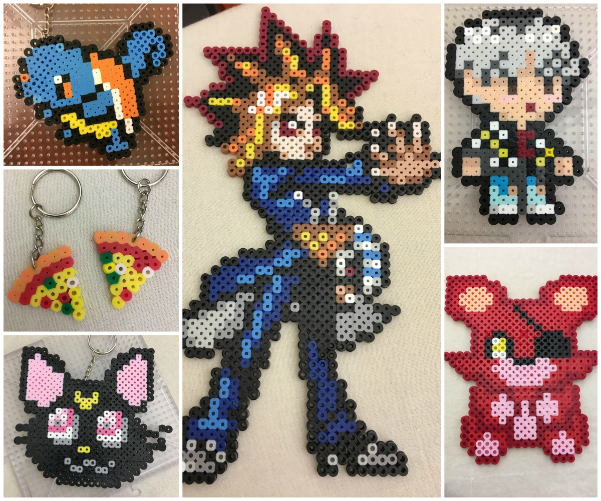 Collage of pixel art projects made by teens