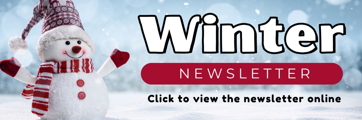 snowman graphic advertising winter newsletter